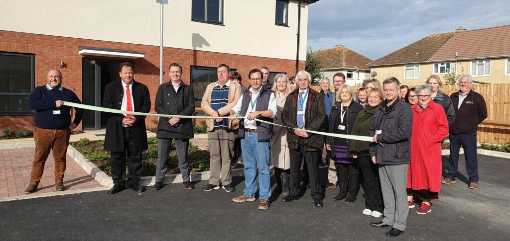 The team from Homes in Sedgemoor together with construction team at Chamberlin Avenue