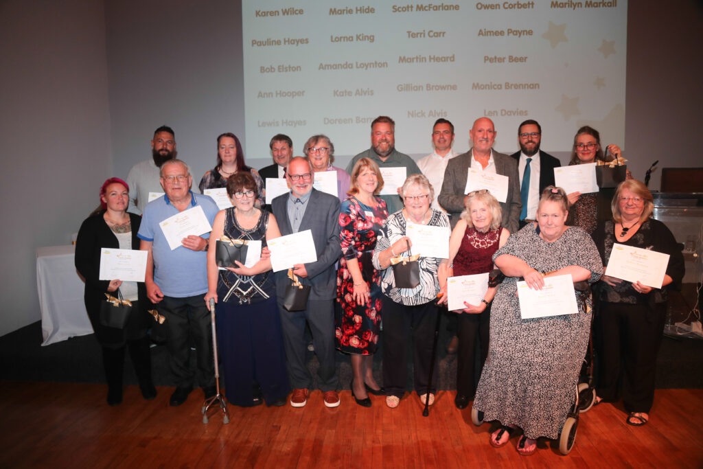 Group of Homes in Sedgemoor Involved Customers receiving an award at the Sar Awards 2022