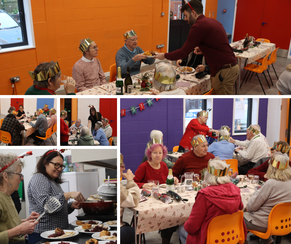 Pictures of the residents in Hamp, Bridgwater at their Christmas Party